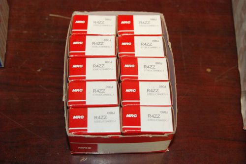 MRC, R4ZZ, LOT OF 10, 090J, STEEL/C0/ABEC-1, Bearing, New in Box