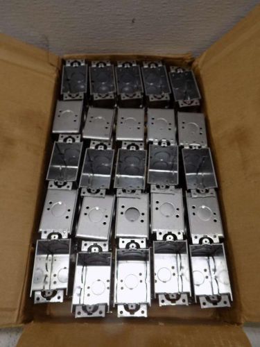 Lot of (25) cooper-hinds 665085 tp254 switch box, steel 3x2 gagable for sale