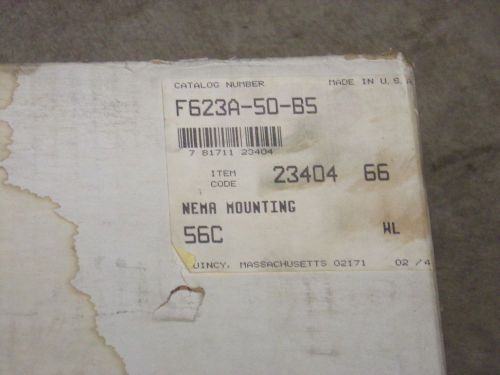 Boston Gear F623A-50-B5 56C 1750 RPM .73 HP F623A50B5 New