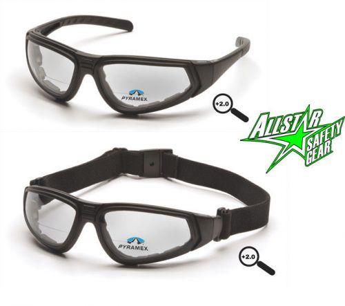 Pyramex safety xsg readers 2.0 clear anti fog goggle glasses bifocal gb4010str20 for sale