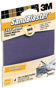 SANDER SHEET,4.5X4.5 ADH 180G