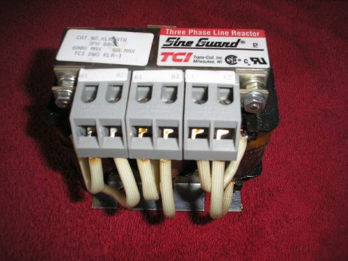 SINE GAURD TCI KLR6ATB THREE PHASE LINE REACTOR, USED