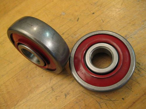 Webb 15911 red-seal trolley wheels, 2pc lot, 1&#034; x 3-1/4&#034; x 1&#034; for sale