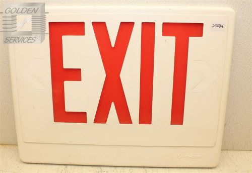 Lithonia lighting red emergency exit sign for sale