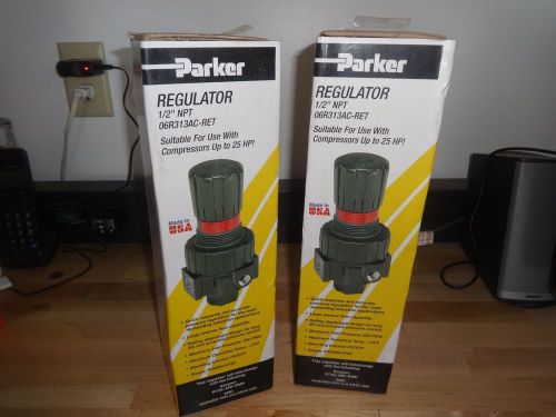 NEW LOT OF 2  PARKER REGULATORS 1/2&#034; NPT 06R313AC-RET