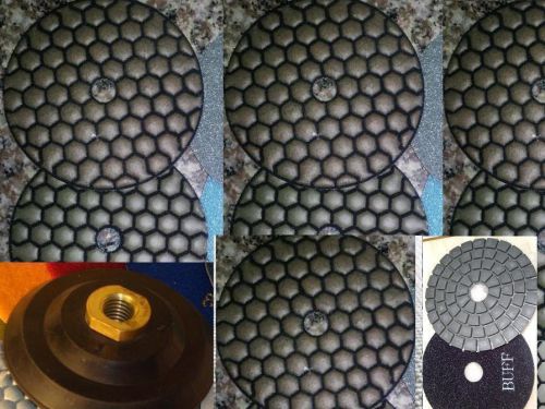 Diamond polishing pads 5 inch dry 20 piece 2 damo buff granite concrete stone for sale