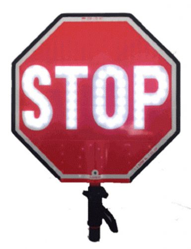Traffic safety 18&#034; led stop/stop handheld sign lighted, crossing guard, police for sale