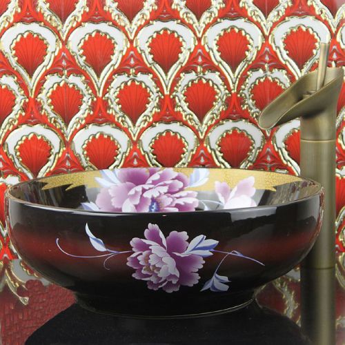 A164 European Style Hand Made D 40 - 42cm Bathroom Ceramic Art Sink/Wash Basin