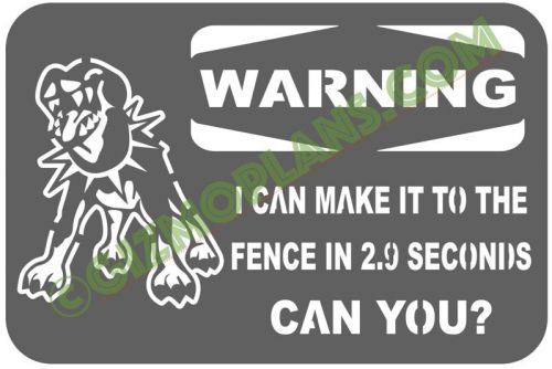 DXF Files WARNING DOG SIGN CNC Plasma Laser Art dxf images