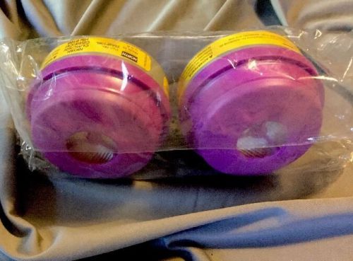 NORTH BY HONEYWELL 7583P100L Respirator Cartridge / Filter ,Yellow/Magenta Pair