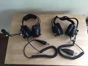 Fire Com Radio Transmit Direct Wire Headset Headphones Lot Of 2/ FM-1/UH-1