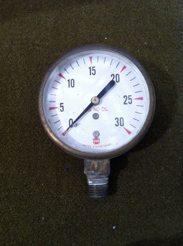 Vintage USG Brass Acetylene Regulator Gauge W/ Glass Bezel Steampunk Beauty!