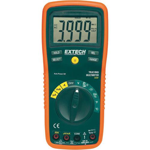 Extech ex430 ex-430 true rms autoranging multimeter for sale