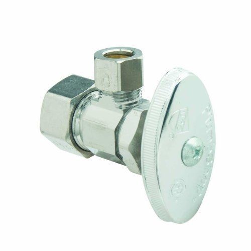 Brasscraft mfg brasscraft psb52x multi turn angle water shut off valve, chrome for sale