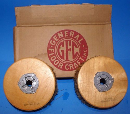 GENERAL FLOOR CRAFT  MODEL T-12 PAIR OF GENERAL WAX WELL BRUSH ATTACHMENTS