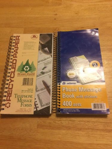 Adams Green cycle Spiral Bound Phone Message Books - 400 Sheet[s] Each Spiral