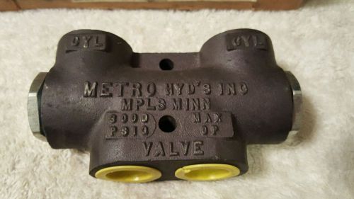 METRO HYDRAULICS 409-05 HYDRAULIC LOCK VALVE