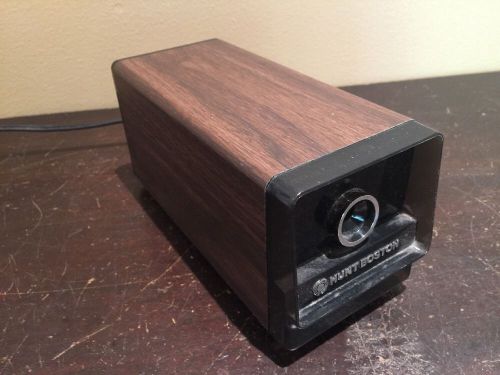 Vintage Hunt Boston Electric Pencil Sharpener Model 17 Wood Grain Finish