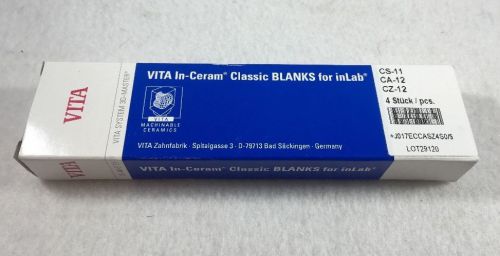NEW LOT VITA IN-CERAM Classic BLANKS for inLab - 4 BLOCKS CS-11, CA-12, CZ-12