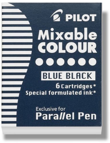 PILOT Parallel Pen Blue Black Ink 6 Cartridges