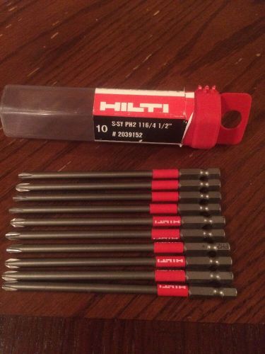 Hilti Power Bit 116/4-1/2&#034; S-SY PH2 10 pk  #2039152