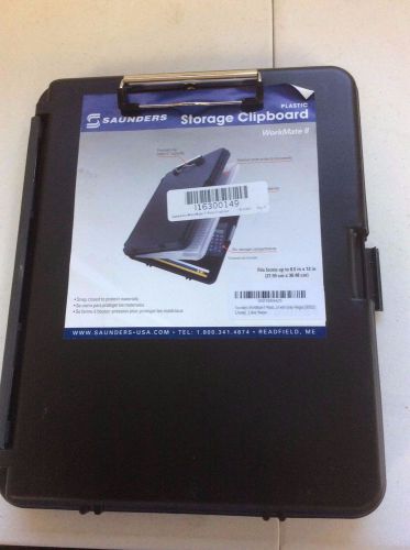 Saunders workmate ii plastic storage clipboard, 8.5 x 12 inch, black &amp; gray for sale