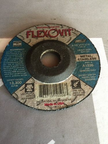 FlexOvit 4 1/2x1/4x7/8 Type 27 Metal Stainless Grinding Wheel