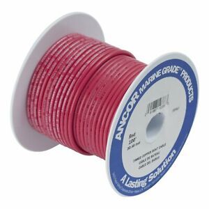 ANCOR WIRE, 100&#039; #10 TINNED COPPER, RED