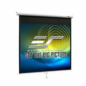 Elite Screens Manual Series 113-INCH 11 Pull Down Manual Projector Screen wit...