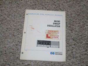 Hewlett Packard 8620C sweep oscillator operating and service manual