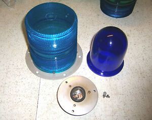 Ramtel / Aeroflash Signal Vintage Blue Strobe Light Fixture, 115VAC #1
