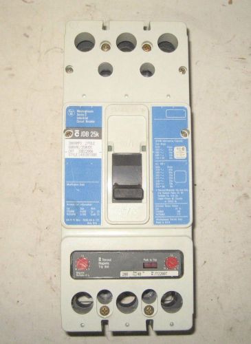 Westinghouse JDB 25K 200A 600VAC 250VDC Circuit Breaker JDB2200W