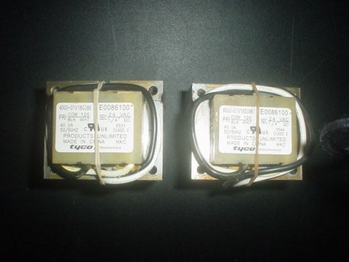 TWO Tyco Transformers PRI 120V SEC 24VAC 50-60HZ 40VA 4000-01V18G386 E0086100