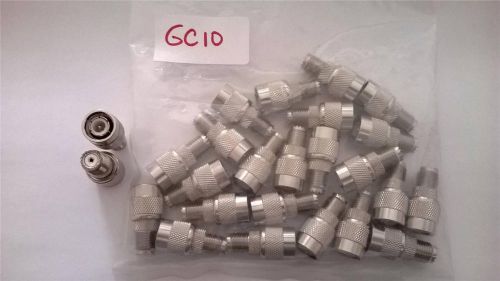 GC10   Lot of 25 pcs  50 Ohm COAX Adapter  TNC Male To Mini UHF Female