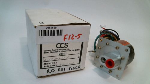 CUSTOM CONTROL SENSORS 642GEM2 20 PSI PRESSURE SWITCH