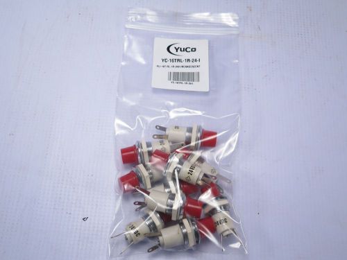 Lot of 10 new yc-16trl-1r-120-i miniature incandescent pilot light 120v ac 16mm for sale