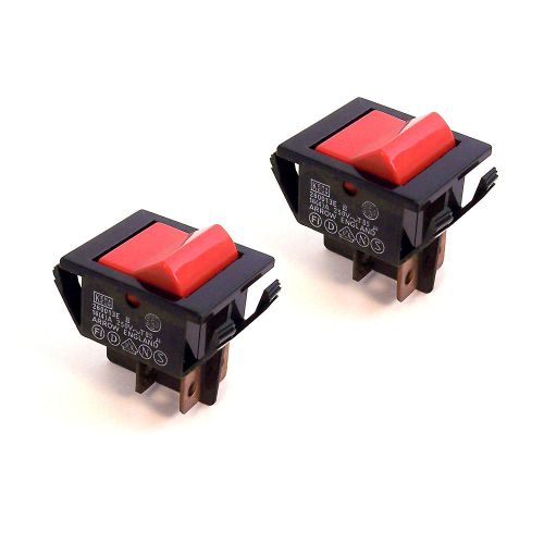 Lot of 2 arrow england 16a 250v rocker power red switch t85 model 260013e for sale