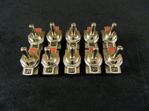 10 pack toggle switch spst on-off toggle 2 amp 250v 4 amp 125v 2 pin ec-1503 for sale