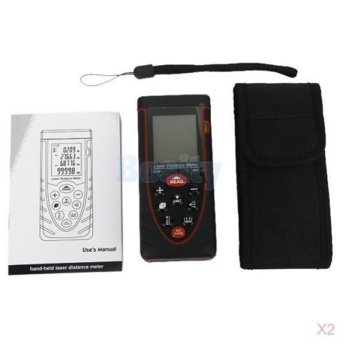 2x handheld  635nm 1mw laser distance meter measure diameter 0.2-60m 0.66-192 ft for sale