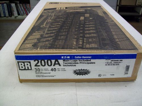 Eaton Cutler Hammer BR3040L200 200 Amp 120/240V 1 Ph 3W Main Lug Load Center NIB