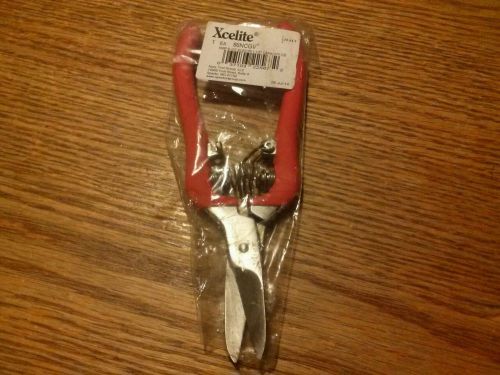 Xcelite 86NCGV Electrical Shearing Blade Snips 6.5&#034; Red Comfort Handle