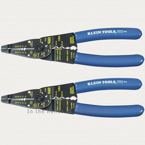 2/PACK Klein Tool 1010 2PK Multi-purpose wire stripper Cutter w/screw shearing