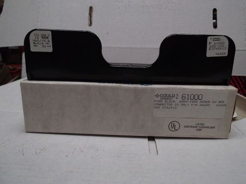 FUSE BLOCK / HOLDER FERRAZ SHAWMUT 61000  FUSE HOLDER 100AMP 1POLE 600 H/K CLASS