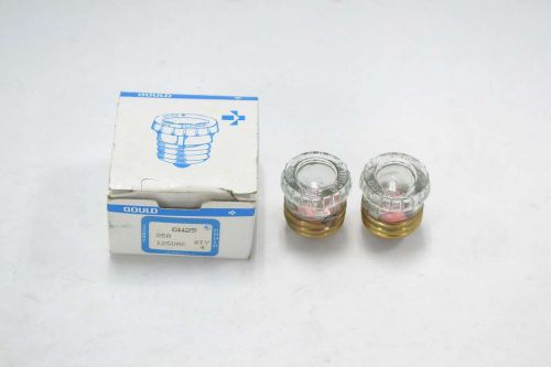 Lot 2 new gould gw25 ferraz shawmut plug fuse 25a amp 125v-ac b353201 for sale