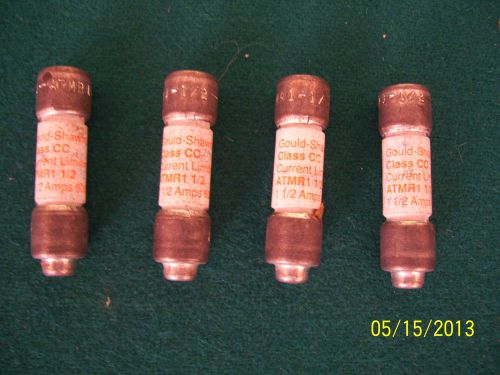 Four - new - atmr-1 1/2 gould-shawmutt fuses, 1 1/2 amp for sale