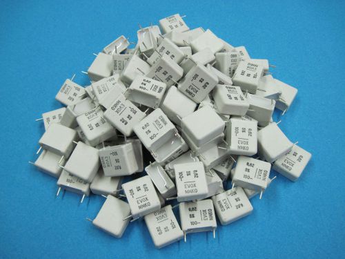 (100) EVOX MMK0 (MMK) Radial Metallized Polyester Film Capacitors 0.82uF 5% 100V