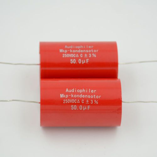 4PCS High Capacity 250V 50uf Audiophiler Polypropylene Audio Axial MKP Capacitor