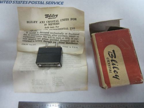 Vintage wwii bliley quartz crystal ax2 7243.1 kc + box frequency radio ham for sale