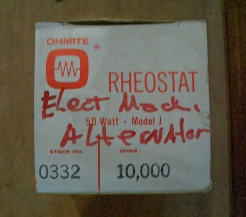 Omite Rheostat Potentiometer 0332 10.000 Ohms 50 Watt Model J NEW NIB