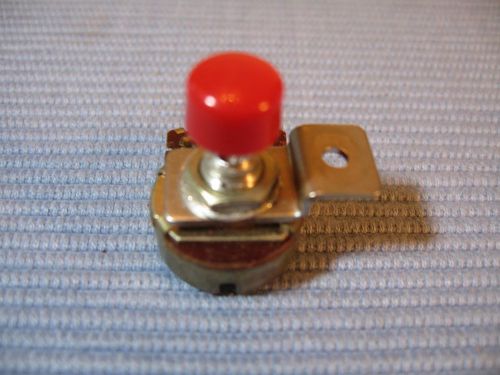 VINTAGE 10,000 OHM MINIATURE POTENTIOMETER, WITH RED KNOB,  USED